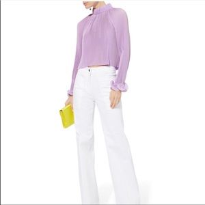 Tibi Pleated Crop Top